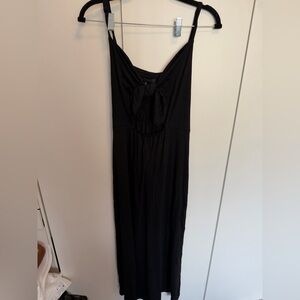 Black Maxi Dress with Front & Back Knot Detail